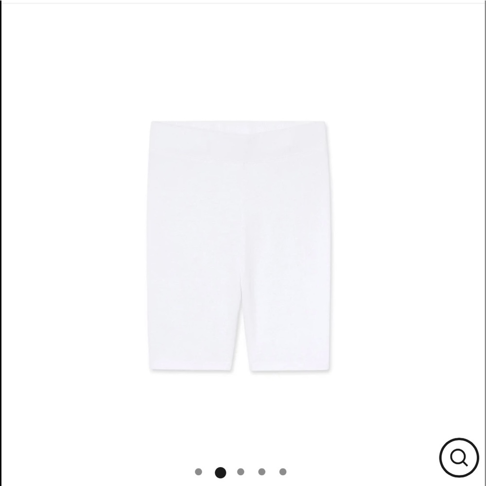 Talentless white ribbed bike shorts